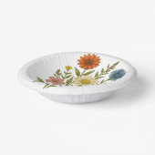 Antike botanische Wildblumen-Papierplatte/ Pappteller (Gewinkelt)