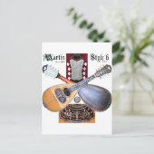 Antike Bowlback Mandolin Postkarte (Stehend Vorderseite)
