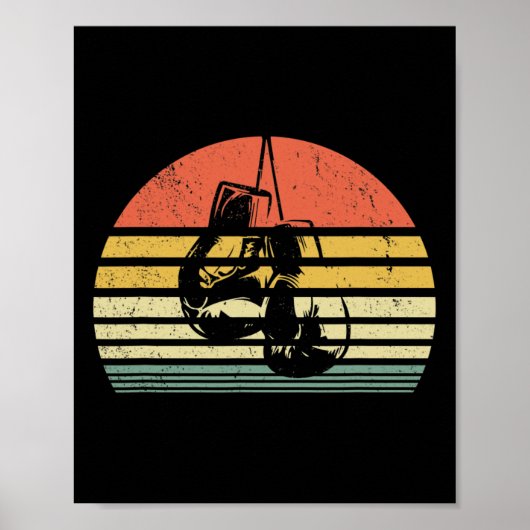 Antike Boxhandschuhe Training Boxer Poster (Vorne)