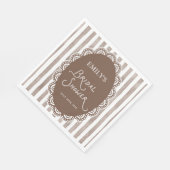 Antike braune Hochzeitsdusche-Servietten mit Spitz Serviette (Ecke)