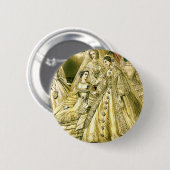 Antike Braut Vintage-Hochzeit Button (Vorne & Hinten)