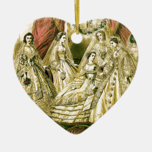 Antike Braut Vintage-Hochzeit Keramikornament