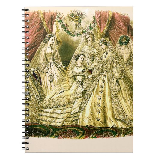 Antike Braut Vintage-Hochzeit Notizblock (Vorderseite)