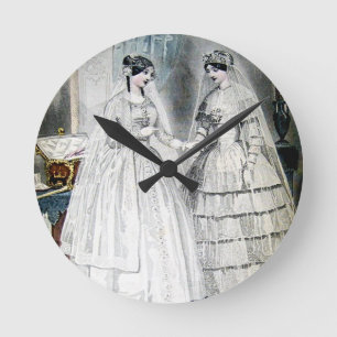 Antike Brautkleider Runde Wanduhr