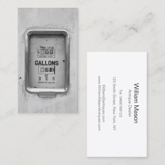 Antike Brennstoffbroschüre - Visitenkarte (Vorne/Hinten)