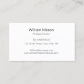 Antike Brennstoffbroschüre - Visitenkarte (Rückseite)