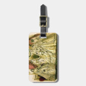 Antike Bride Vintage Wedding Gepäckanhänger (Vorderseite vertikal)