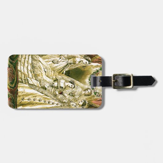 Antike Bride Vintage Wedding Gepäckanhänger (Vorderseite horizontal)