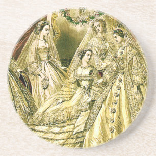 Antike Bride Vintage Wedding Getränkeuntersetzer
