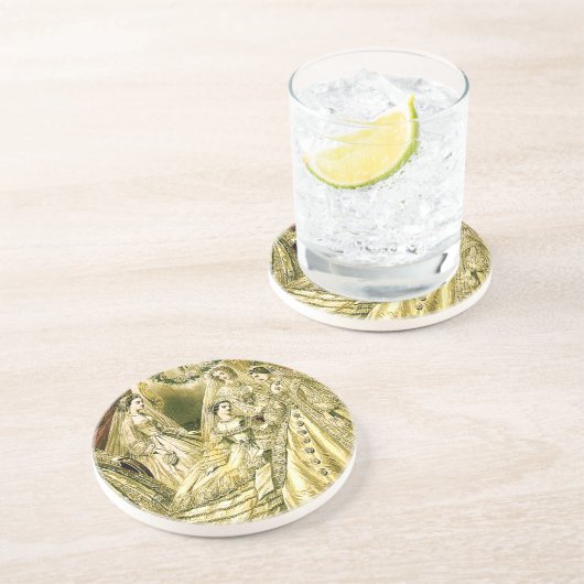 Antike Bride Vintage Wedding Getränkeuntersetzer (Seite)