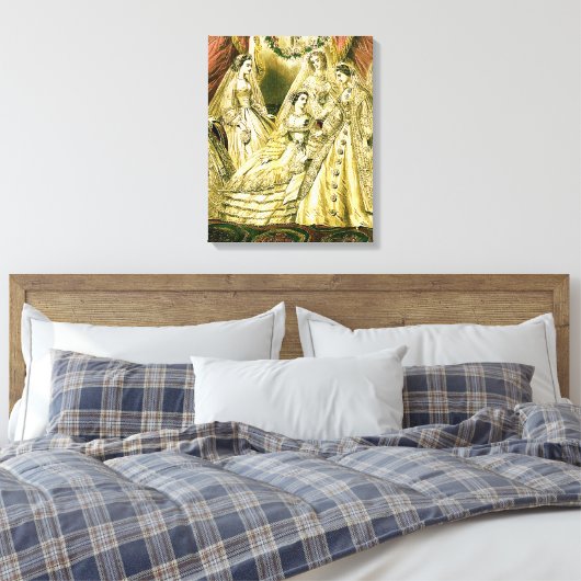 Antike Bride Vintage Wedding Leinwanddruck (Insitu (Schlafzimmer))