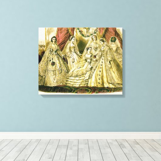 Antike Bride Vintage Wedding Leinwanddruck (Insitu (Holzboden))