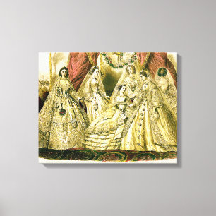 Antike Bride Vintage Wedding Leinwanddruck