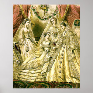 Antike Bride Vintage Wedding Poster