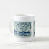 Antike Briefmarken-Kaffeetasse Kaffeetasse (Vorderseite Links)
