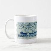 Antike Briefmarken-Kaffeetasse Kaffeetasse (Links)