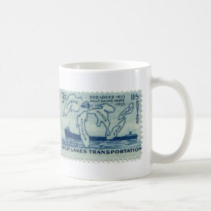 Antike Briefmarken-Kaffeetasse Kaffeetasse