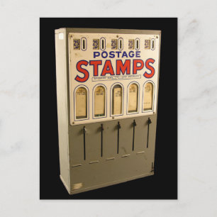 Antike Briefmarkenautomat  Postkarte