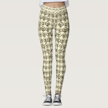 Antike Bronze-Münzen-Medaillon-Druck Yoga-Leggings