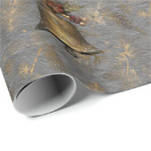 Antike Bronzeblocken aus Stahl grau Geschenkpapier (Rolleneckpunkt)