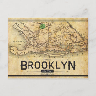 Antike Brooklyn-Postkarte Postkarte