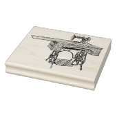 Antike Brunswick Nähmaschine Kautschuk Kunst-Brief Gummistempel (Stempel)