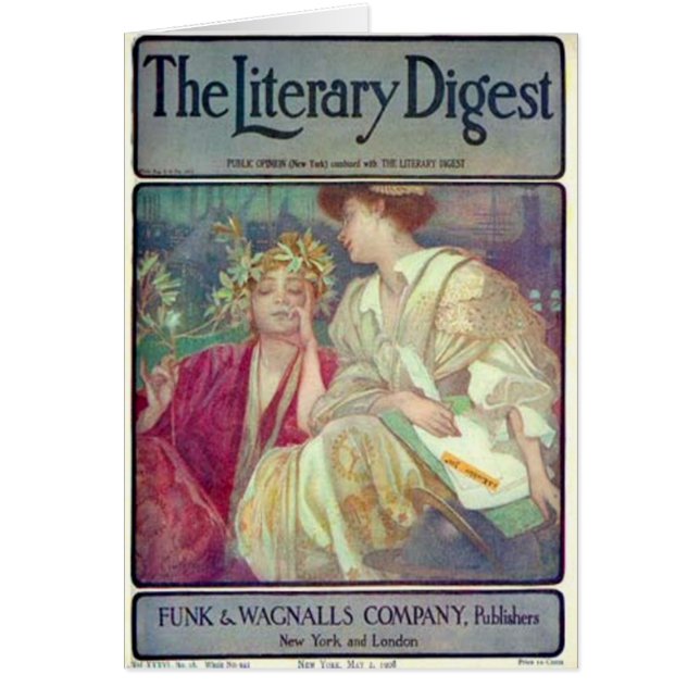 Antike Buch-Karte (Vorne)