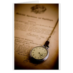 Antike Buch-Papier-Taschen-Uhr Fob