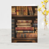 Antike Bücher Karte (Gelbe Blume)