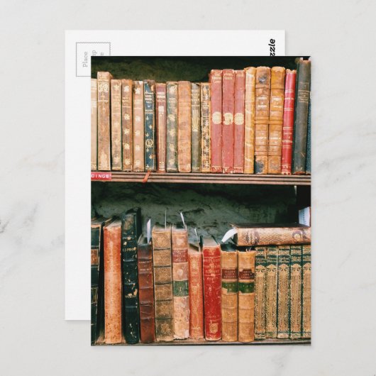 Antike Bücher Postkarte (Vorne/Hinten)