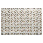 Antike Bücher und Blumen auf hellgrauem Hintergrun Stoff (Fat Quarter (45,7 x 55,9 cm))