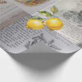 Antike Bücher, Vögel und Schmetterlinge Geschenkpapier (Ecke)