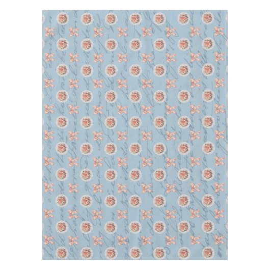 Antike Buchstaben Vintage Rose Seilraupen Tischdecke (Vorderseite)