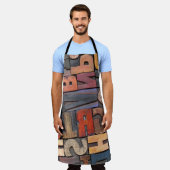 Antike Buchstabenblöcke mit Farbtinte Schürze (Getragen)