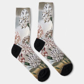 Antike buntgefleckte Nelken mit grauem Himmel Socken (Rechts)