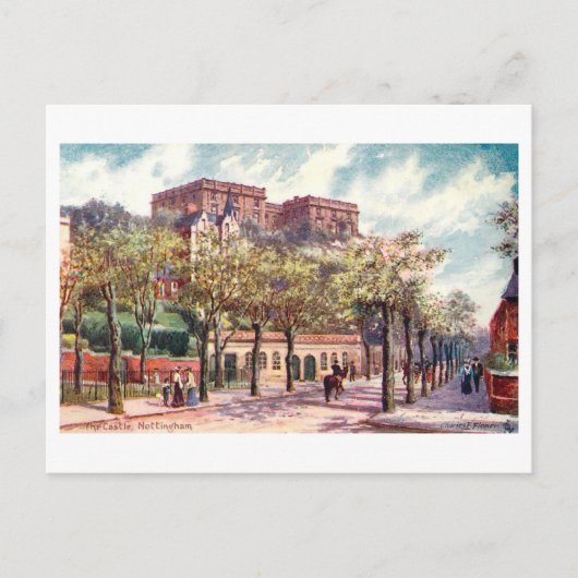 Antike Burg Nottingham Postkarte (Vorderseite)