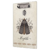 Antike Butterfly Moth Illustration Klemmbrett (Links)