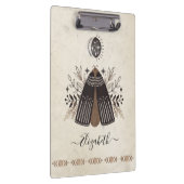 Antike Butterfly Moth Illustration Klemmbrett (Rechts)