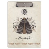 Antike Butterfly Moth Illustration Klemmbrett (Vorderseite)