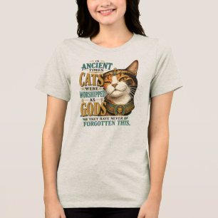 Antike Calico-Katzenattitüde Tri-Blend Shirt