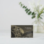 Antike Camera Ochre Visitenkarte (Stehend Vorderseite)