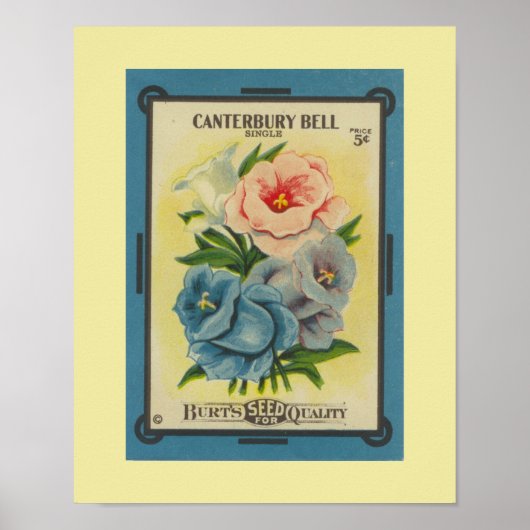 Antike Canterbury Bells Poster (Vorne)