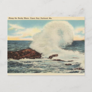 Antike Casco Bay, Portland Maine Postkarte