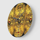 ANTIKE CELTIC WARRIOR SHIELD WITH RUBY GEMSTONES GROßE WANDUHR (Winkel)
