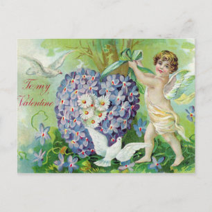 Antike Cherub-Valentinskarte Postkarte