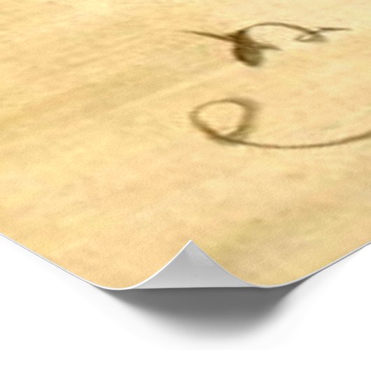 Antike chinesische Kalligraphie Poster (Ecke)