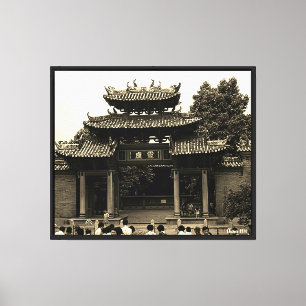 Antike Chinesische Kanton Foshan Ahnenhalle Leinwanddruck