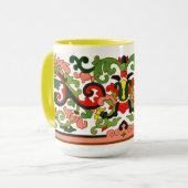 Antike chinesische Rollblätter Tasse (Vorderseite Links)