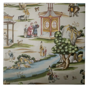 Antike chinesische Toile-Szene Keramikfliese