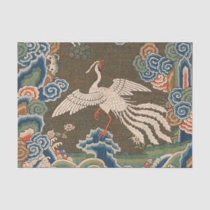 Antike chinesische weiße Vogel-Seidenstickerei-Dru Seidenpapier